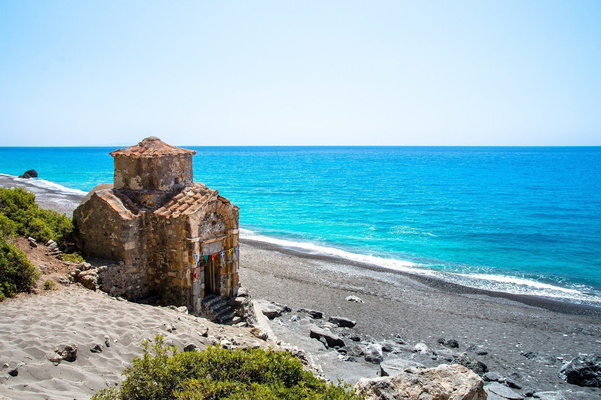 Chapelle d'Agios Pavlos sur la plage - Crète - Grèce