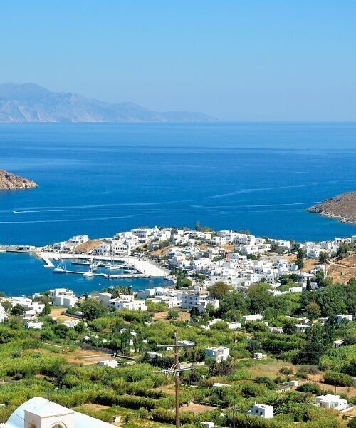 Vue panoramique de la baie de Livadi - Sérifos - Cyclades - Grèce
