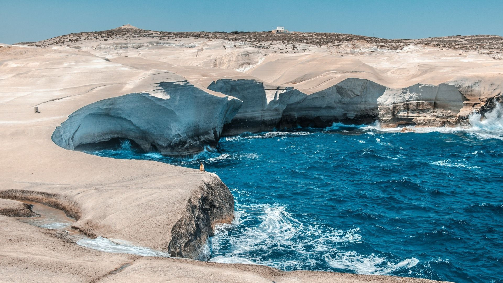 Crique volcanique blanche de Sarakiniko - Milos - Cyclades, Grèce
